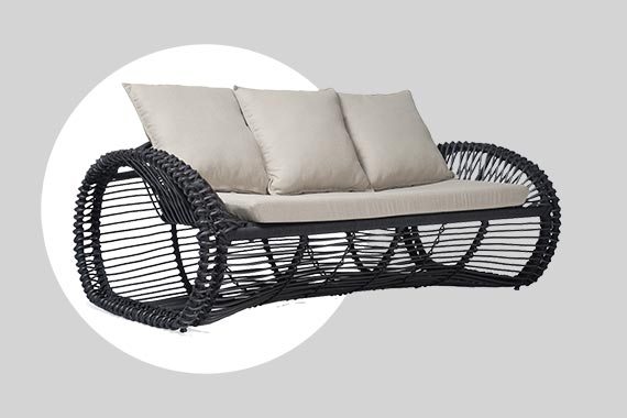 Imagem de Sofá para área externa, confeccionado com Corda Náutica e Estrutura de Alumínio